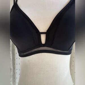 Lively Black Mesh Detail Bra